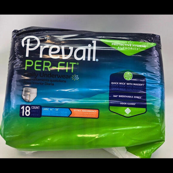 Prevail Daily Incontinence Underwear Pull-Up Diapers Size L 18 Count Pkg - Picture 1 of 3